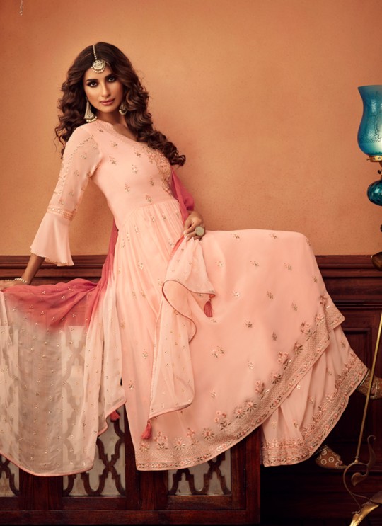 Peach Palazzo Suit For Bridesmaids Traditional 34006 By Zoya Peach Palazzo Suit For Bridesmaids Traditional 34006 By Zoya