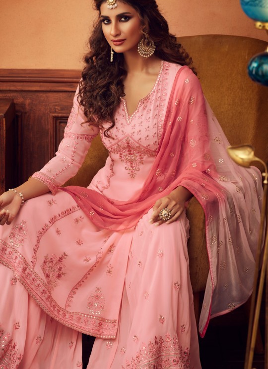 Pink Palazzo Suit For Bridesmaids Traditional 34003 By Zoya Pink Palazzo Suit For Bridesmaids Traditional 34003 By Zoya