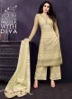 Yellow Party Wear Embroidered Pant Style Suit Ziona 25011 By Zoya