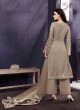 Brown Party Wear Embroidered Pant Style Suit Ziona 25012 By Zoya