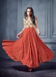 Orange Art Silk Party Wear Kurti Floret VOL 3 2017 By Arihant NX Size XL
