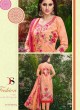 Peach Cotton Straight Cut Suit HOUSE OF COTTON 2004 By Deepsy