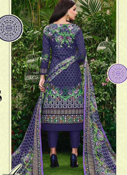 Blue Cotton Straight Cut Suit HOUSE OF COTTON 2008 By Deepsy Blue Cotton Straight Cut Suit HOUSE OF COTTON 2008 By Deepsy