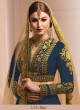 Blue Georgette Embroidered Wedding Wear A-Line Lehenga Choli 12 TO L-15 SERIES L-15 Blue Color By Gulzar