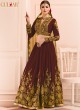 Maroon Georgette Embroidered Wedding Wear A-Line Lehenga Choli 12 TO L-15 SERIES L-15 Maroon Color By Gulzar
