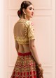 Red Art Silk Embroidered Wedding Wear A-Line Lehenga Choli 12 TO L-15 SERIES L-12 By Gulzar