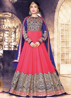 Crimson Georgette Floor Length Anarkali Shahnaaz Vol 32 3226 By Hotlady SC/000194