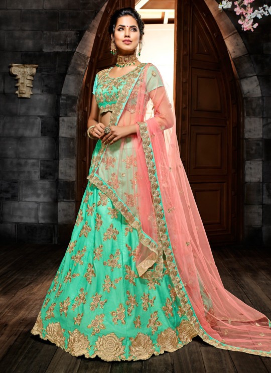 Green Silk Lehenga Choli Suhaani Vol 4 4994 By Hotlady SC/012181 Green Silk Lehenga Choli Suhaani Vol 4 4994 By Hotlady SC/012181