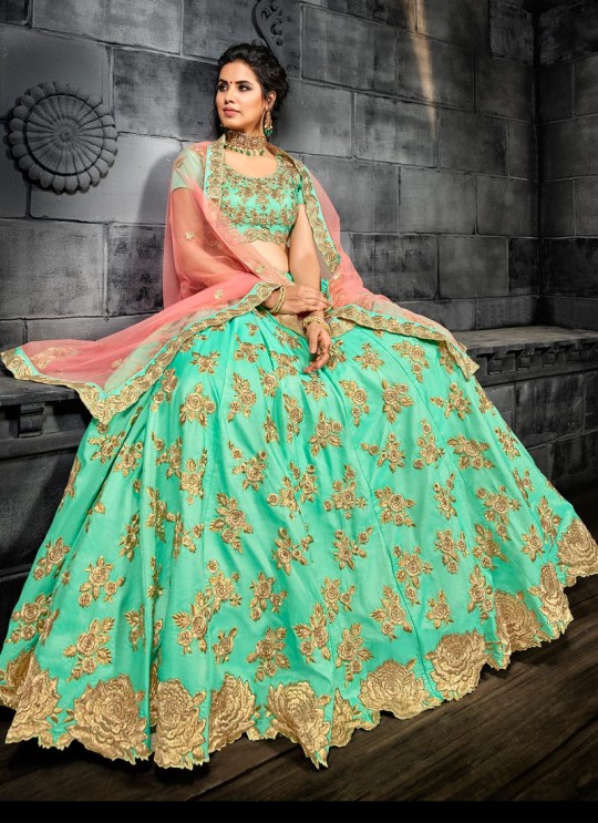Green Silk Lehenga Choli Suhaani Vol 4 4994 By Hotlady SC/012181 Green Silk Lehenga Choli Suhaani Vol 4 4994 By Hotlady SC/012181