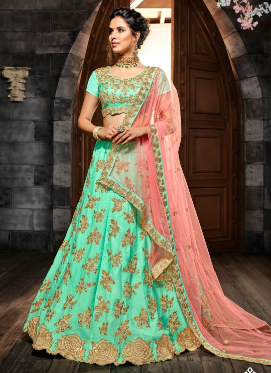 Green Silk Lehenga Choli Suhaani Vol 4 4994 By Hotlady SC/012181 Green Silk Lehenga Choli Suhaani Vol 4 4994 By Hotlady SC/012181