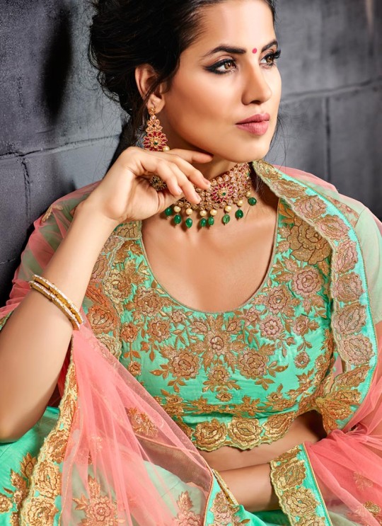 Green Silk Lehenga Choli Suhaani Vol 4 4994 By Hotlady SC/012181 Green Silk Lehenga Choli Suhaani Vol 4 4994 By Hotlady SC/012181