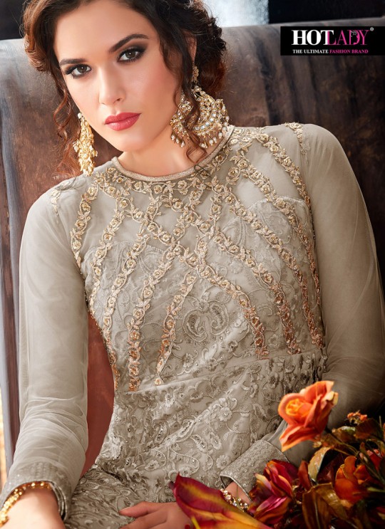 Grey Net Floor Length Anarkali Zareena 7004 By Hotlady SC/009191 Grey Net Floor Length Anarkali Zareena 7004 By Hotlady SC/009191
