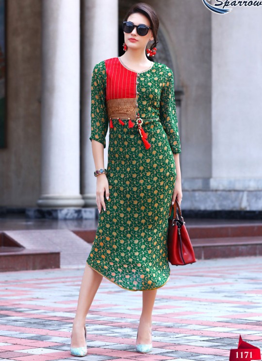 Green Georgette KUMB VECTOR 1171 Designer Kurtis By Sparrow SC/009113 Green Georgette KUMB VECTOR 1171 Designer Kurtis By Sparrow SC/009113