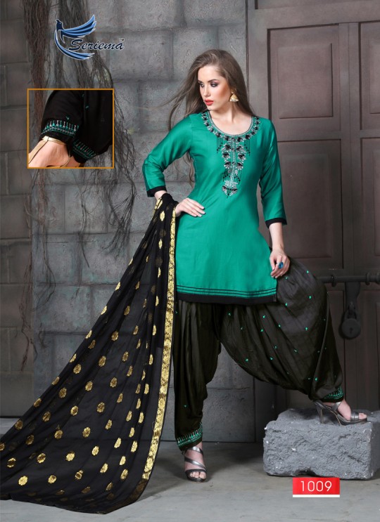 Green & Black Jam Cotton Silk PATIYALA CLUB 1009 Punjabi Suits By Sparrow SC/011330 Green & Black Jam Cotton Silk PATIYALA CLUB 1009 Punjabi Suits By Sparrow SC/011330