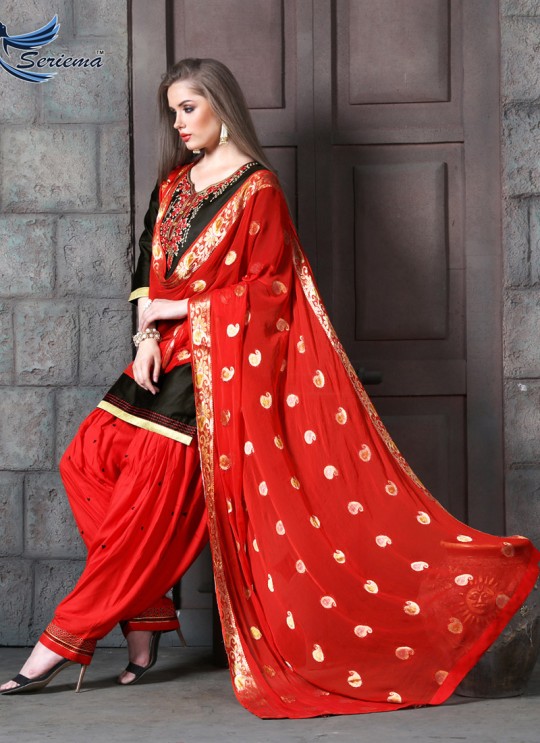 Black & Red Jam Cotton Silk PATIYALA CLUB 1012 Punjabi Suits By Sparrow SC/011339 Black & Red Jam Cotton Silk PATIYALA CLUB 1012 Punjabi Suits By Sparrow SC/011339