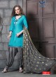 Blue & Grey Jam Cotton Silk PATIYALA CLUB 1013 Punjabi Suits By Sparrow SC/011342