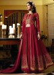 Red Georgette Embroidered Pakistani Style AAFREEN 10708 By Leo Fashions SC/002512