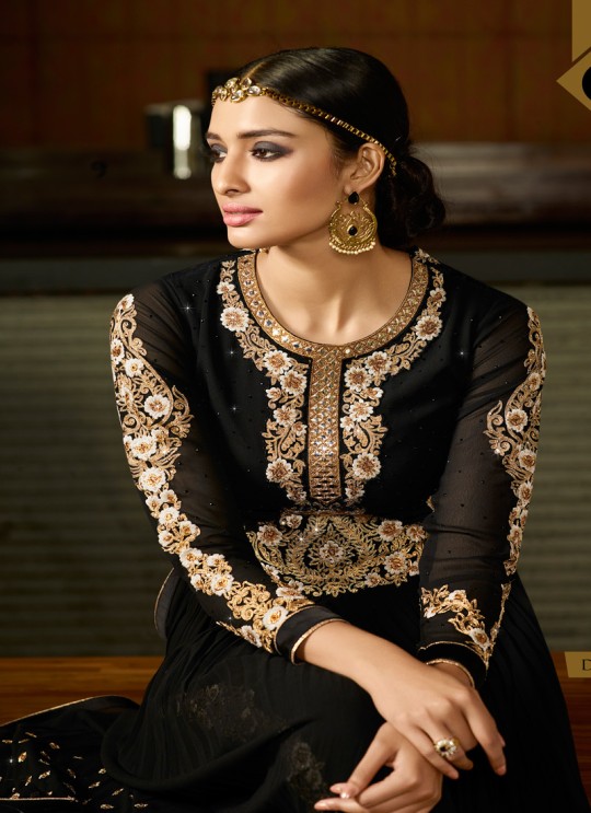 Black Georgette Embroidered Pakistani Style Pant Suit AAFREEN ADAA 9804 By Leo Fashions SC/001786 Black Georgette Embroidered Pakistani Style Pant Suit AAFREEN ADAA 9804 By Leo Fashions SC/001786