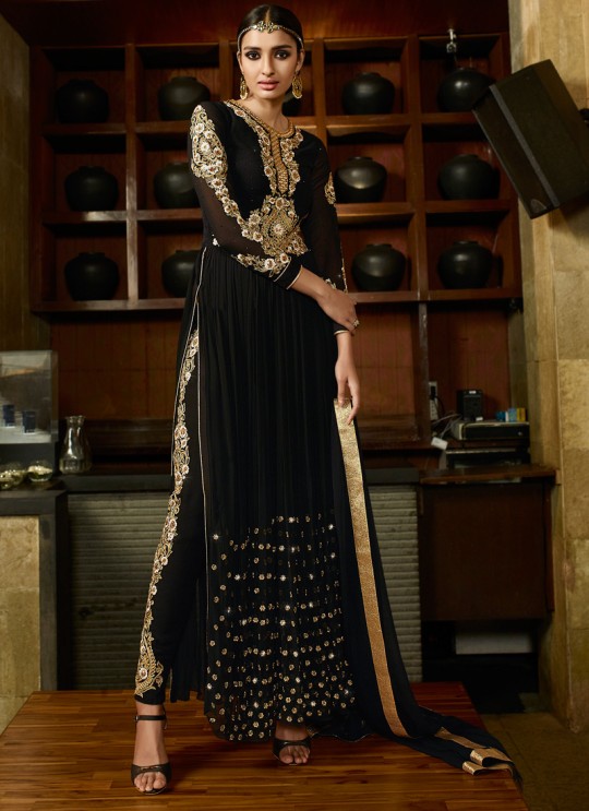 Black Georgette Embroidered Pakistani Style Pant Suit AAFREEN ADAA 9804 By Leo Fashions SC/001786 Black Georgette Embroidered Pakistani Style Pant Suit AAFREEN ADAA 9804 By Leo Fashions SC/001786