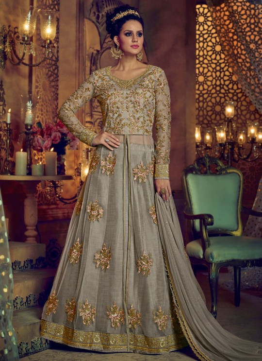 Grey Net Skirt Kameez Sampann Vol 2 5202 By Nirvana SC/010738