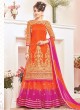 Orange Silk Straight Cut Suit KAIA VOL 3 5611 By Kesari Trendz