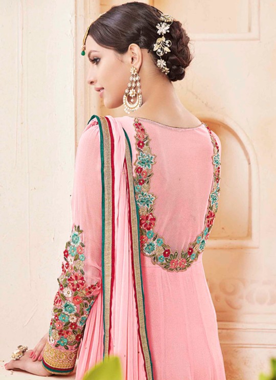 Pink Faux Georgette Floor Length Anarkali KAYRA VOL 4 7001 By Kesari Trendz Pink Faux Georgette Floor Length Anarkali KAYRA VOL 4 7001 By Kesari Trendz