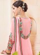 Pink Faux Georgette Floor Length Anarkali KAYRA VOL 4 7001 By Kesari Trendz Pink Faux Georgette Floor Length Anarkali KAYRA VOL 4 7001 By Kesari Trendz