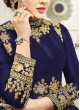 Aashirwad Simran Gold Blue Silk Anarkali Suit By Aashirwad Simran Gold-1001B Blue