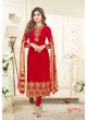 Aashirwad Sufia Red Faux Georgette Straight Suit By Aashirwad Sufia-21004