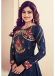 Aashirwad Heritage Blue Melbourne Silk Anarkali Suit By Aashirwad Heritage-002