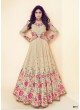 Aashirwad Monisha Cream Royal Silk Anarkali Suit By Aashirwad Monisaa-8011