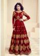 Aashirwad Monisha Maroon Royal Silk Anarkali Suit By Aashirwad Monisaa-8012