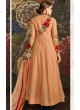 Aashirwad Nikki Special Color Peach Art Silk Gown Style Anarkali Suit By Aashirwad Nikki-1001e