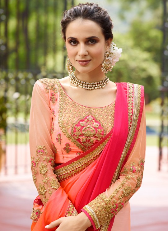 Pink N Gold Silk Half N Half Saree Srushti Vol 1 4115 By Ardhangini Pink N Gold Silk Half N Half Saree Srushti Vol 1 4115 By Ardhangini