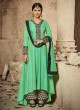 Sea Green Banglori Silk Embroidered Up & Down Suit  Matrix 25002 By Arihant