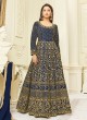 Blue Mulberry Silk Embroidered Floor Length Anarkali Suit  Hayat 26003 By Arihant