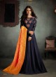 Blue Art Silk Embroidered Gown Style Suit  Rizwana 5006 By Arihant