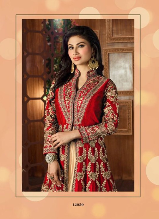 Red Art Silk Embroidered Jacket Style Anarkali SASHI VOL 6 12050 By Arihant