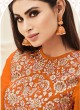 Orange Art Silk Embroidered Floor Length Anarkali ROSSELL VOL 2 18004E Color By Arihant