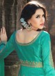 Turquoise Silk Embroidered Floor Length Anarkali HARITAGE 1582 By Bela Fashion Turquoise Silk Embroidered Floor Length Anarkali HARITAGE 1582 By Bela Fashion