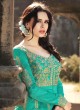 Turquoise Silk Embroidered Floor Length Anarkali HARITAGE 1582 By Bela Fashion
