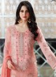 Pink Organza Embroidered Straight Suits MONARK 405 By Bela Fashion