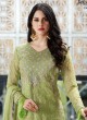 Green Organza Embroidered Straight Suits MONARK 406 By Bela Fashion