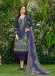 Blue Cotton Straight Cut Suit HOUSE OF COTTON 2008 By Deepsy Blue Cotton Straight Cut Suit HOUSE OF COTTON 2008 By Deepsy