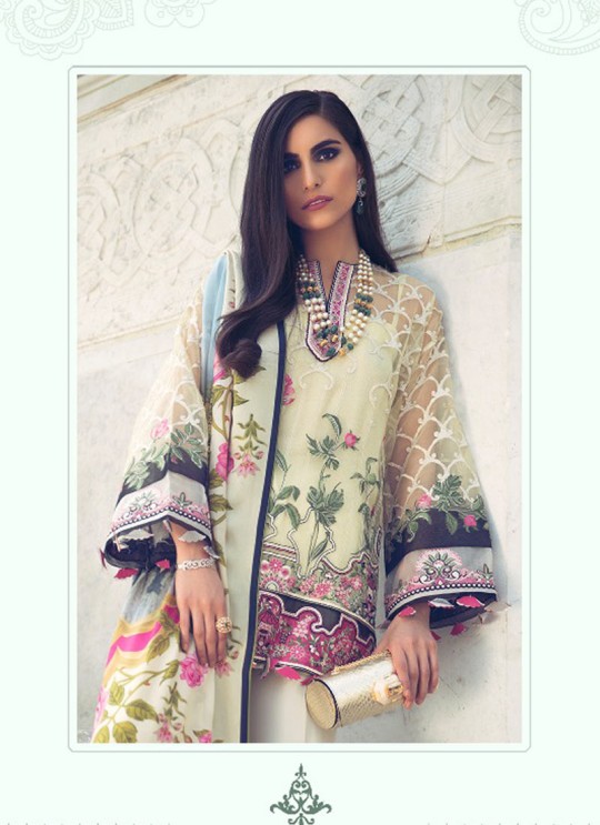 Cream Geoegette Pakistani Salwar Kameez FIYASTA 100706 By Deepsy Cream Geoegette Pakistani Salwar Kameez FIYASTA 100706 By Deepsy