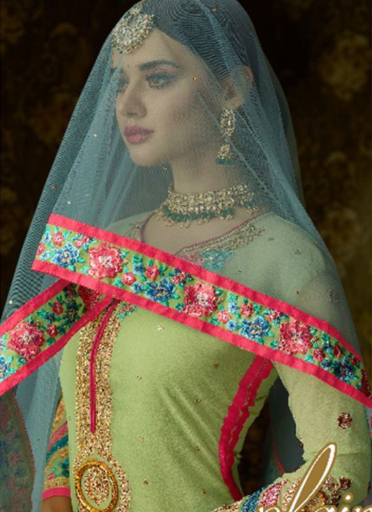 Green Geoegette Pakistani Palazzo Suit DULHAN 2 BRIDEL COLLECTION 2001 By Deepsy Green Geoegette Pakistani Palazzo Suit DULHAN 2 BRIDEL COLLECTION 2001 By Deepsy