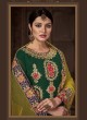 Green Geoegette Pakistani Palazzo Suit DULHAN-3 3004 By Deepsy