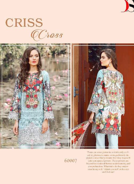 Ice Blue Cotton Pakistani Salwar Kameez FLORENT Vol-14 60007 By Deepsy Ice Blue Cotton Pakistani Salwar Kameez FLORENT Vol-14 60007 By Deepsy