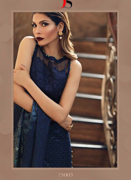 Blue Cotton Pakistani Salwar Kameez CARNATION VOL-2 75003 By Deepsy Blue Cotton Pakistani Salwar Kameez CARNATION VOL-2 75003 By Deepsy