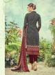 Grey Cotton Satin Straight Cut Suit DEEPSY FLORENCE Vol-3 83004 By Deepsy